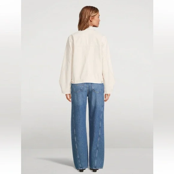 FREE PEOPLE WE THE FREE Blair Vegan Suede Jacket In Sea salt - Picture 8 of 15